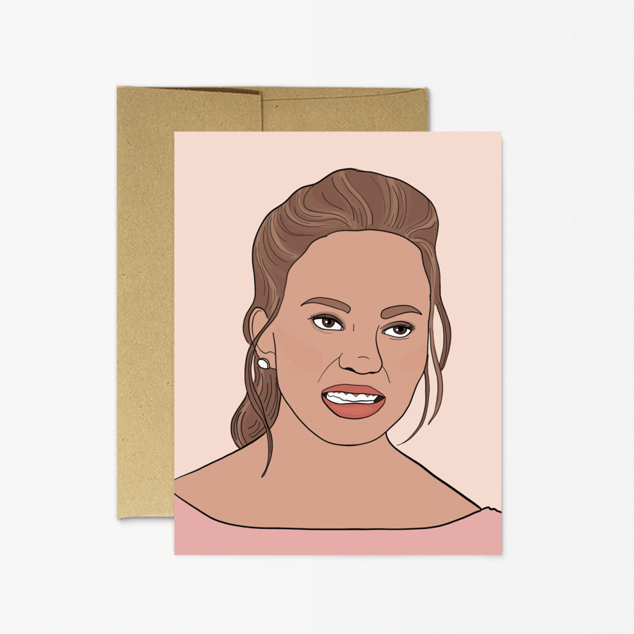 Chrissy Teigen. Party Mountain greeting card